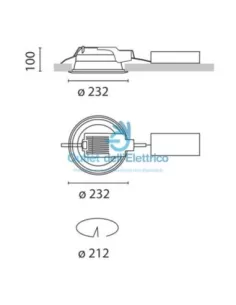 Iguzzini 3.3283.039.0 Easy round system 2x18w tc 2